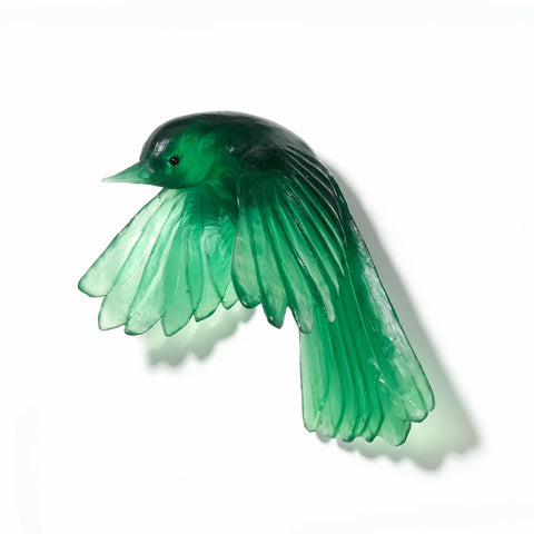 Pīwakawaka/ Fantail Wings Down | Glass Bird