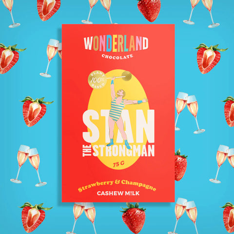 Strawberry & Champagne Cashew Milk Chocolate | Wonderland