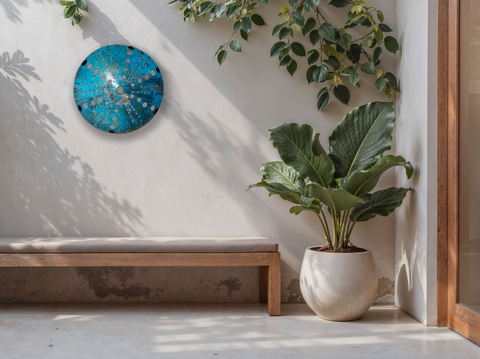 Kina | Copper Artwork | Blue Patina