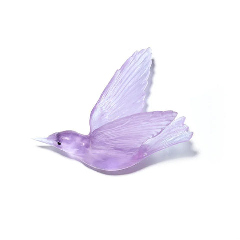 Korimako / Bellbird Wings Back | Glass Bird
