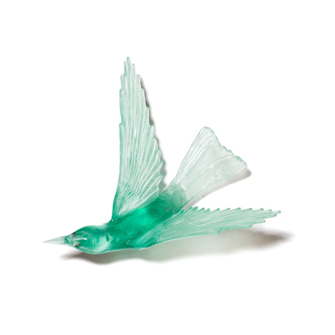 Korimako / Bellbird Wings Back | Glass Bird