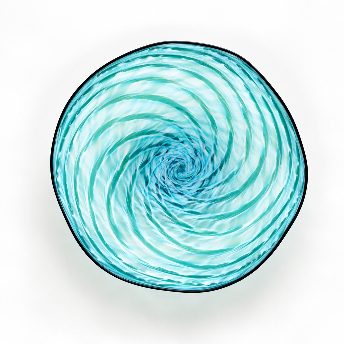 Teal Shell Platter | Glass