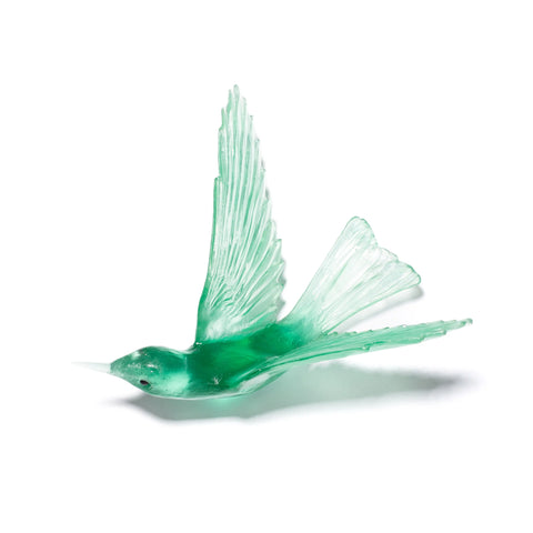 Korimako / Bellbird Wings Back | Glass Bird