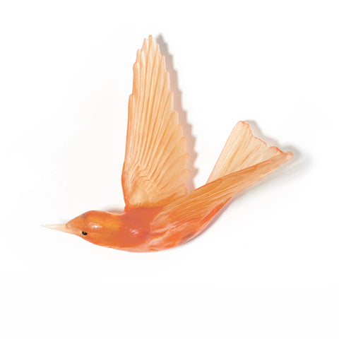 Korimako / Bellbird Wings Back | Glass Bird