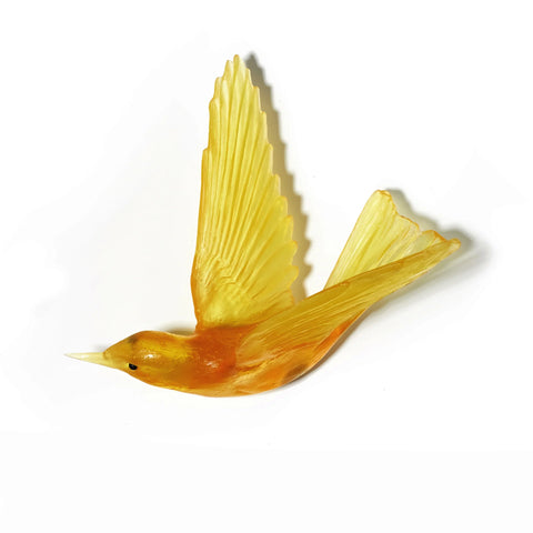 Korimako / Bellbird Wings Back | Glass Bird
