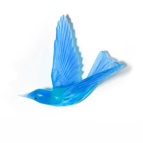 Korimako / Bellbird Wings Back | Glass Bird
