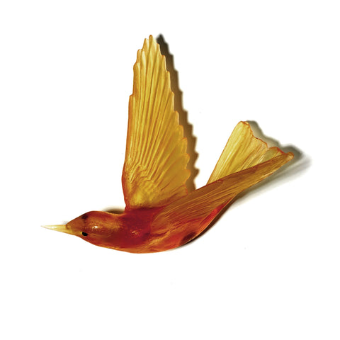 Korimako / Bellbird Wings Back | Glass Bird