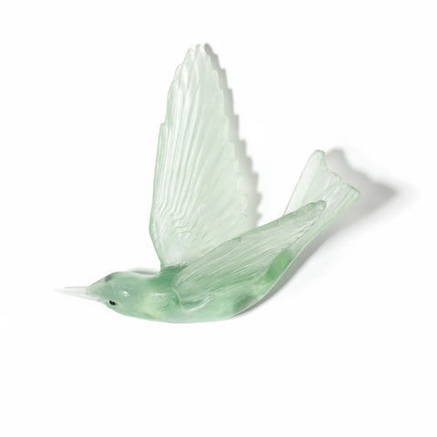 Korimako / Bellbird Wings Back | Glass Bird