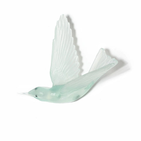 Korimako / Bellbird Wings Back | Glass Bird