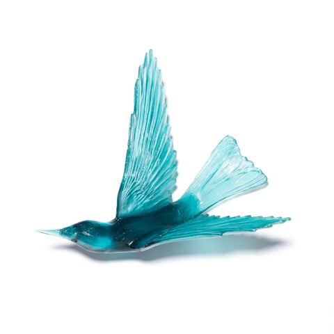 Korimako / Bellbird Wings Back | Glass Bird