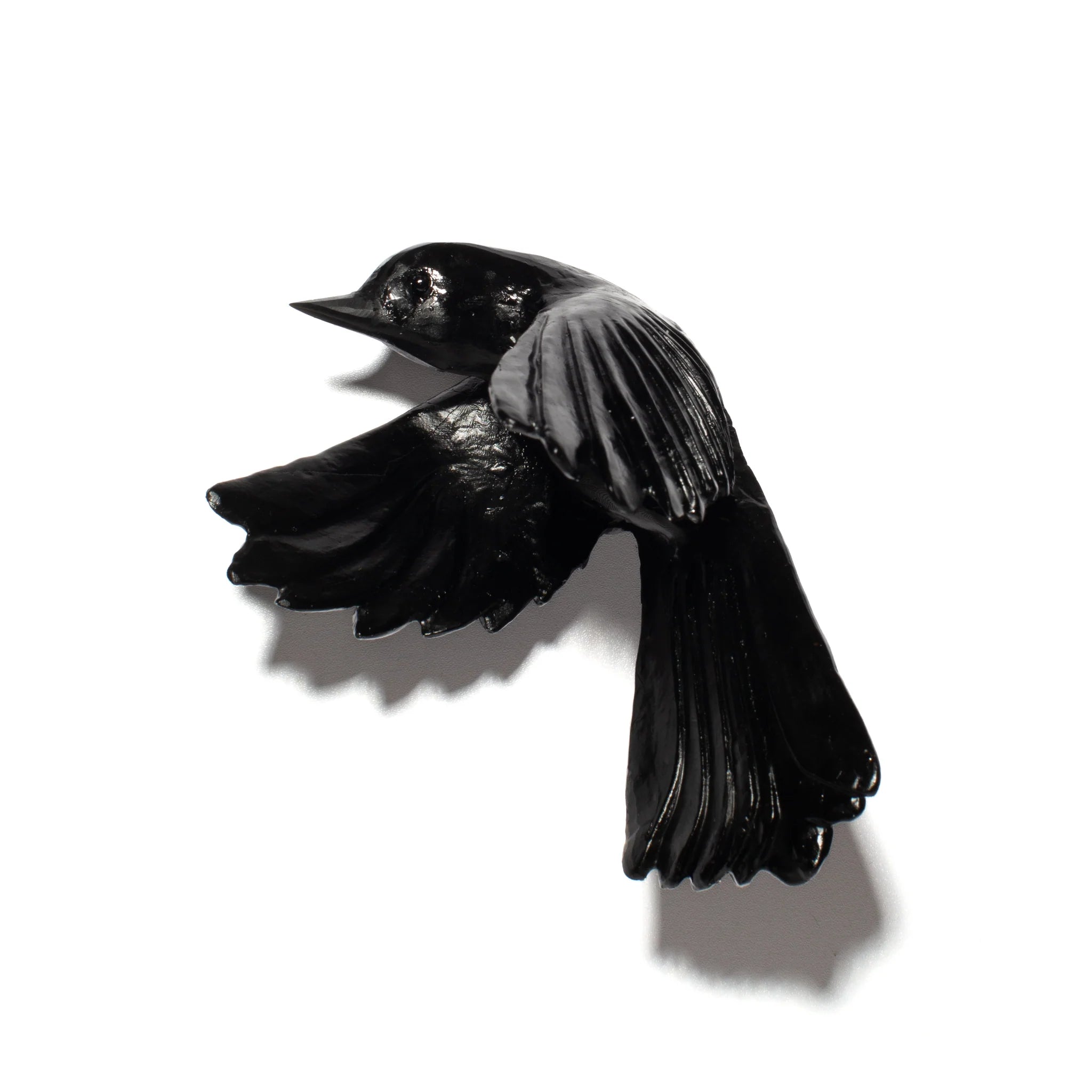 Pīwakawaka/ Fantail Wings Down | Glass Bird