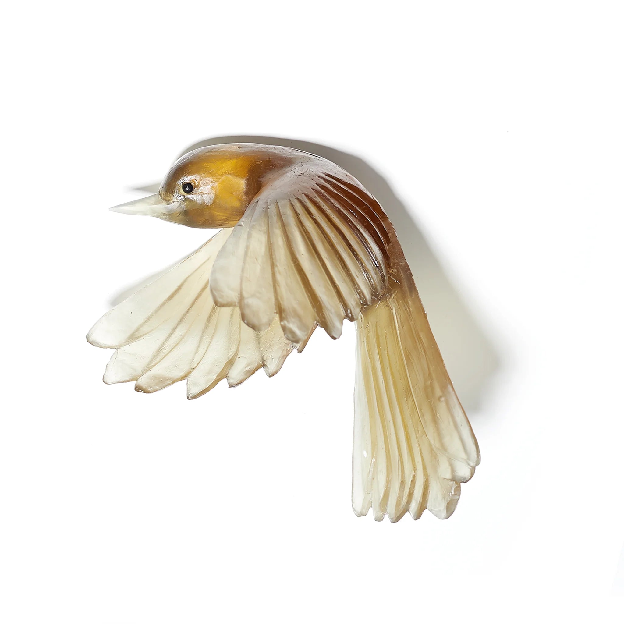 Pīwakawaka/ Fantail Wings Down | Glass Bird