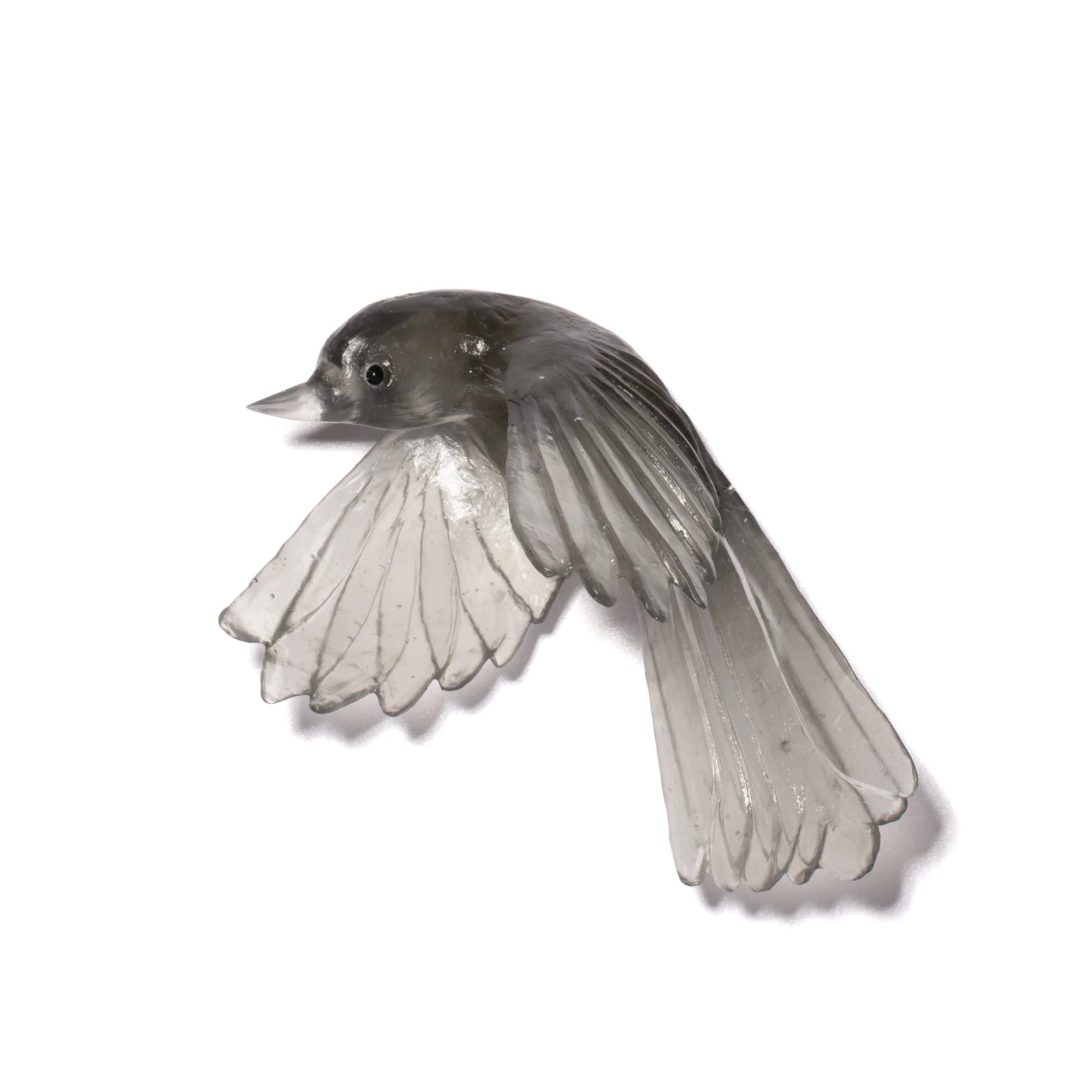 Pīwakawaka/ Fantail Wings Down | Glass Bird