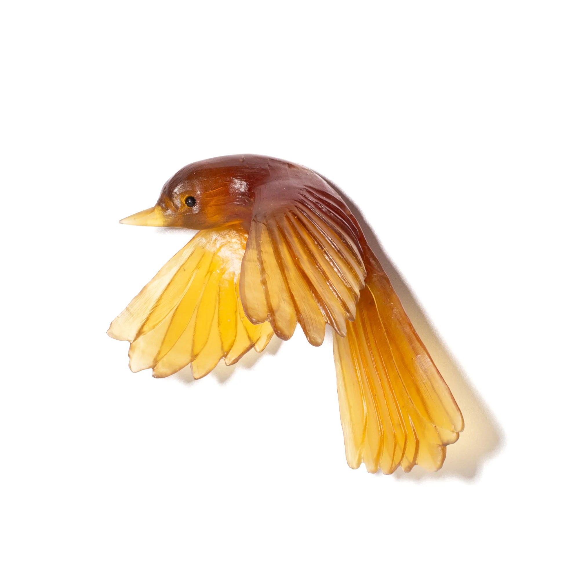 Pīwakawaka/ Fantail Wings Down | Glass Bird