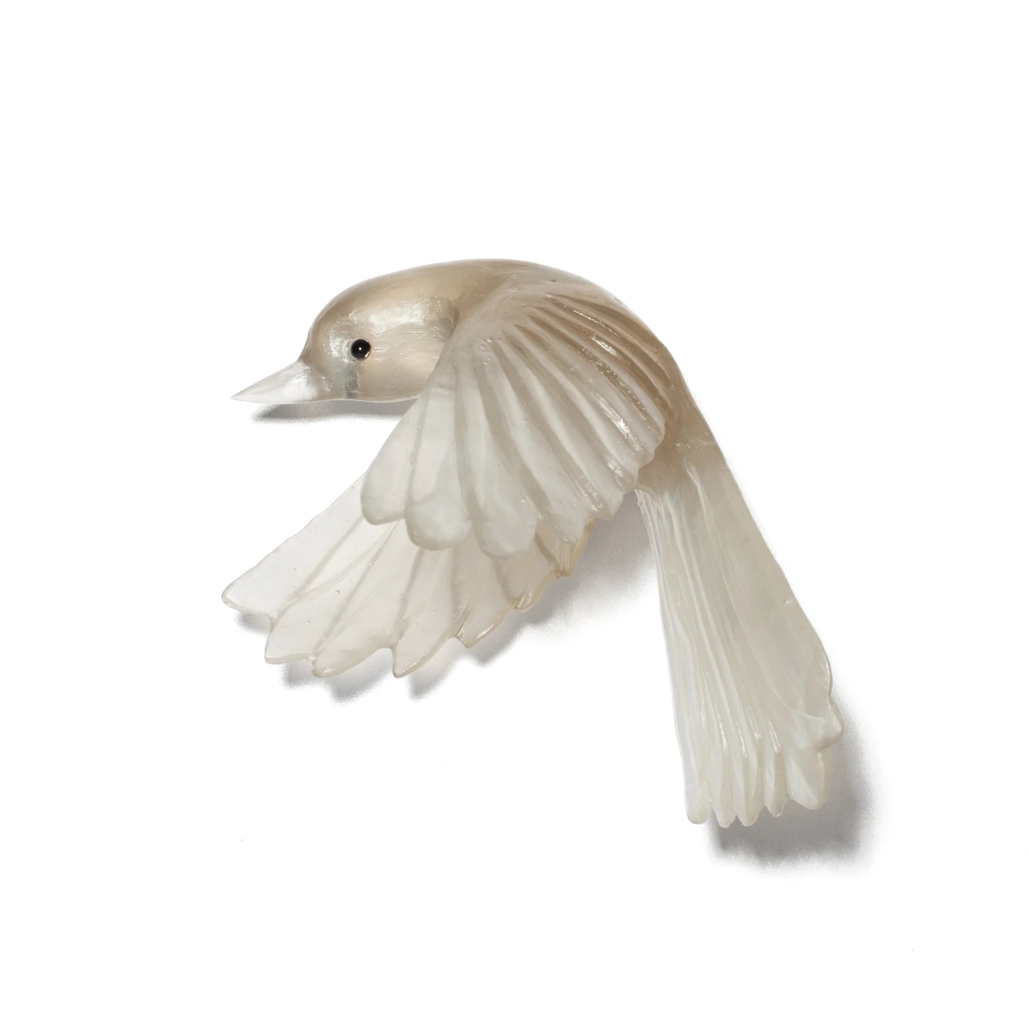 Pīwakawaka/ Fantail Wings Down | Glass Bird