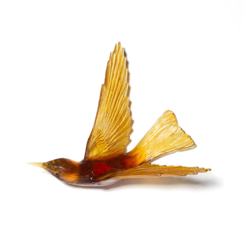 Korimako / Bellbird Wings Back | Glass Bird