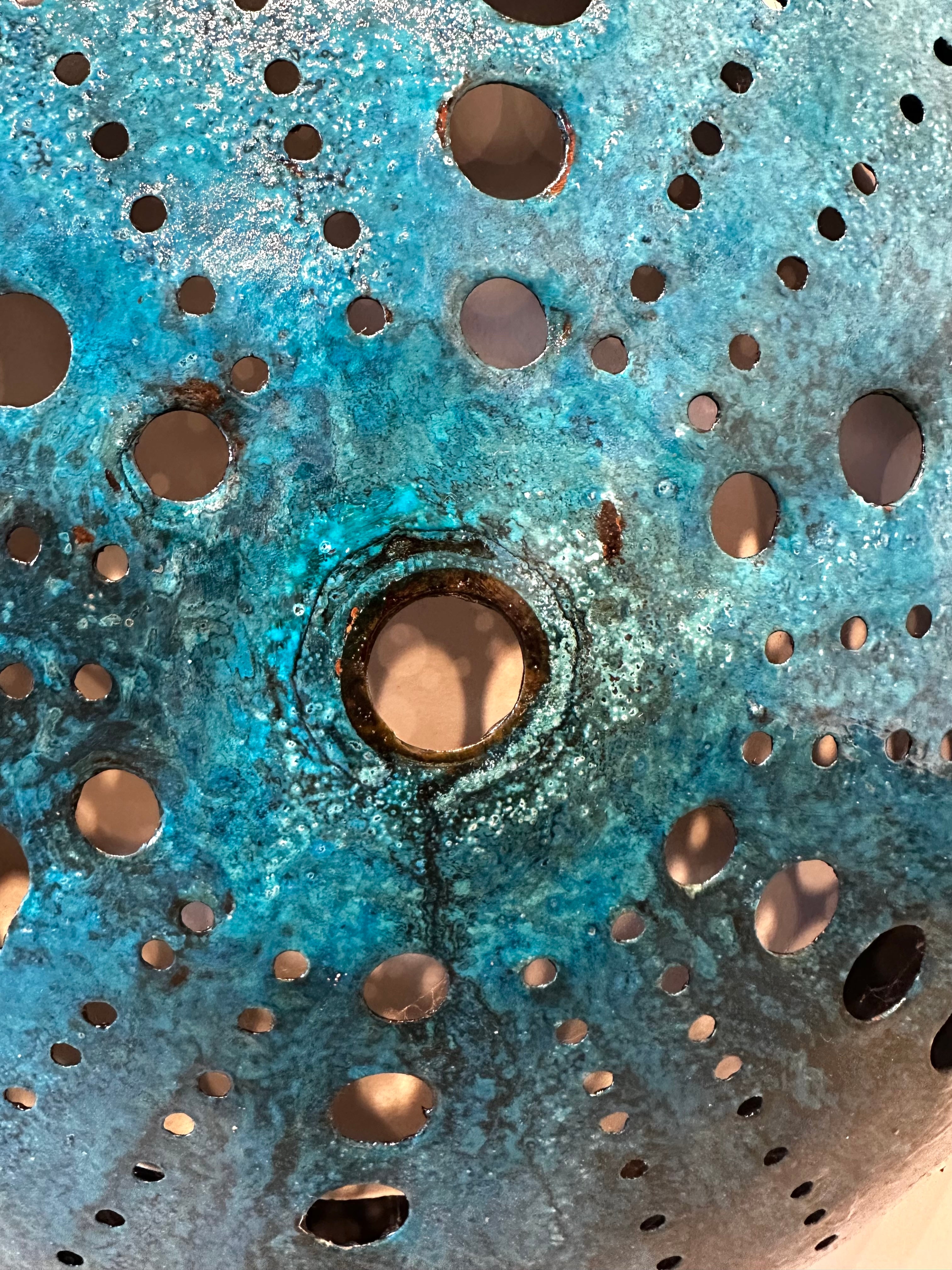 Kina | Copper Artwork | Blue Patina