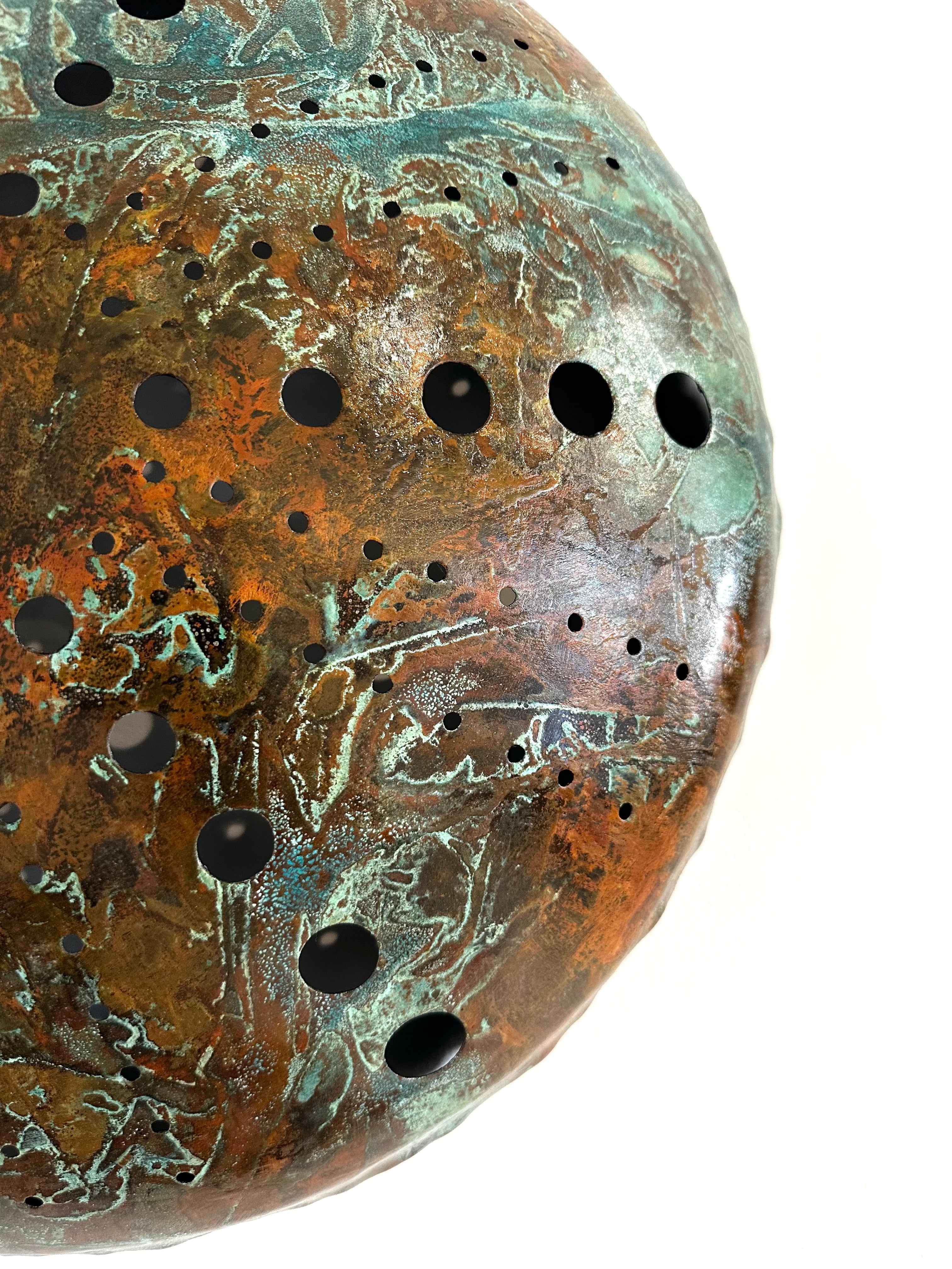 Kina | Copper Artwork | Green/Brown Patina