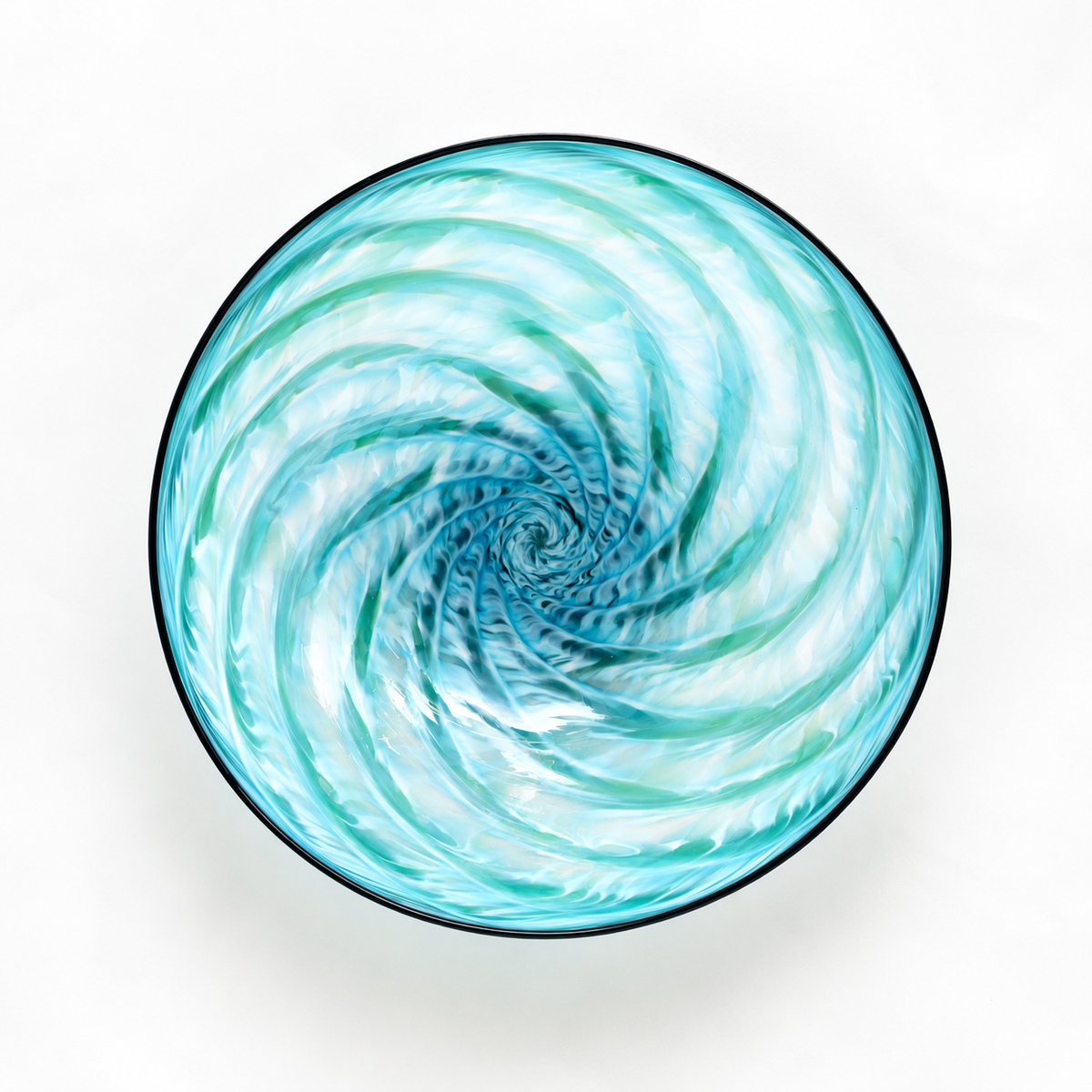Teal Shell Bowl | Glass