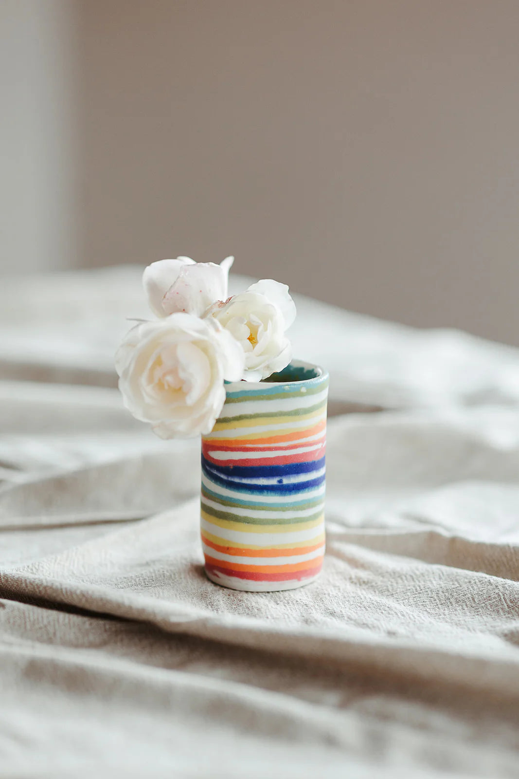 Skinny Vase Small |  Nerikomi  | Mystery Creek Ceramics