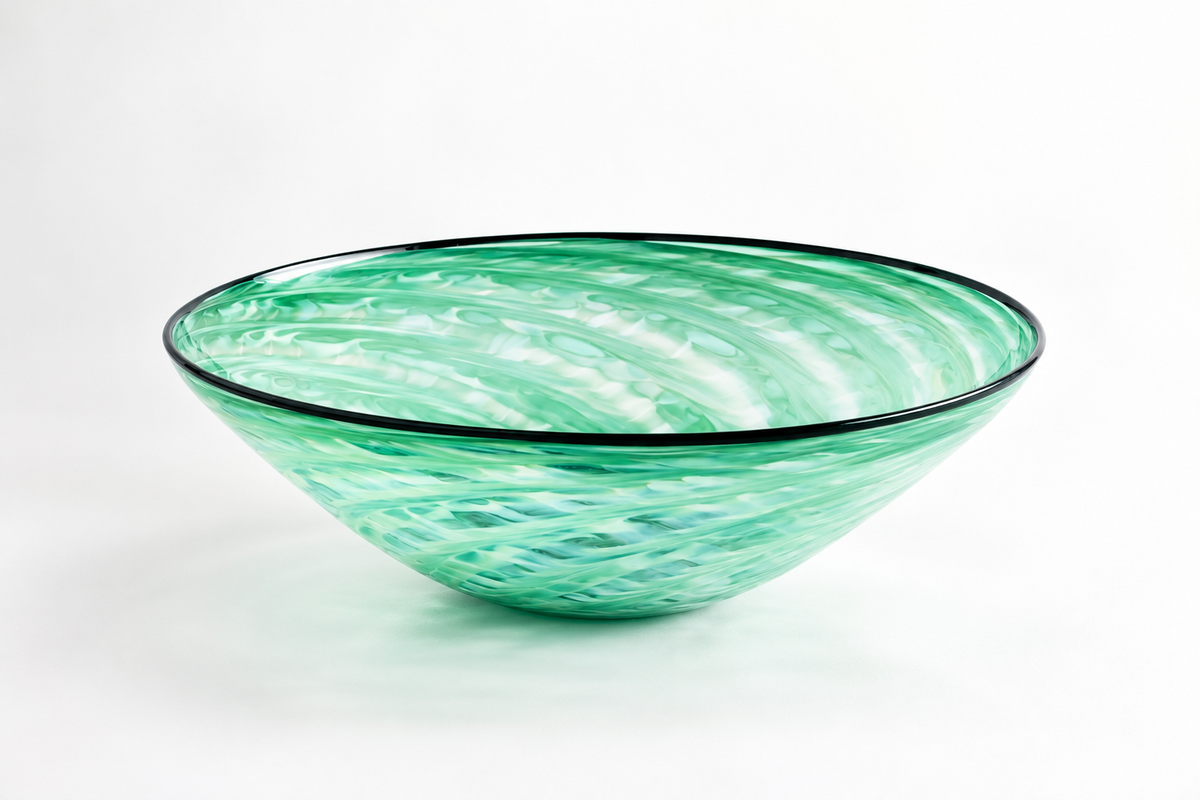 Green Shell Bowl | Glass