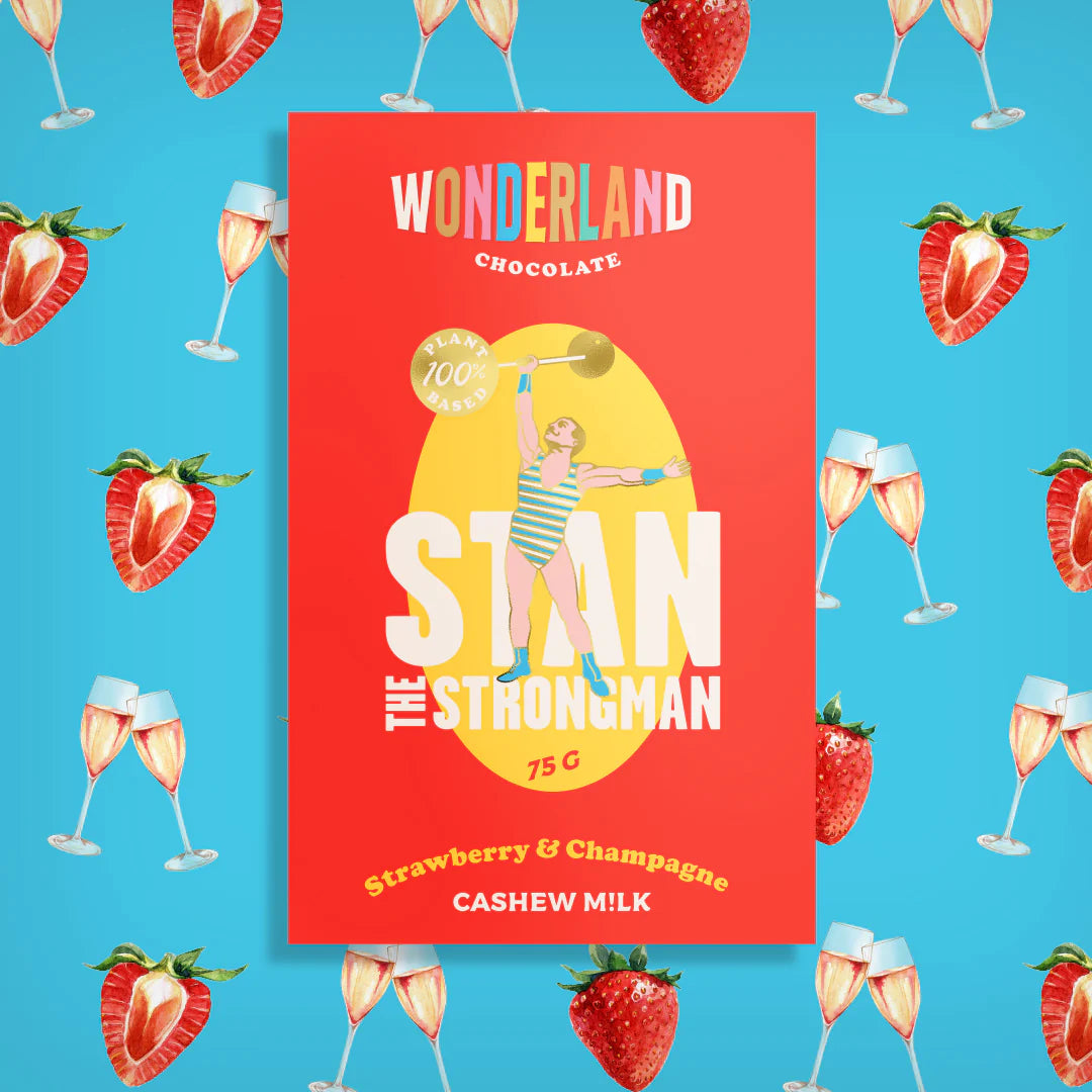Strawberry & Champagne Cashew Milk Chocolate |  Wonderland