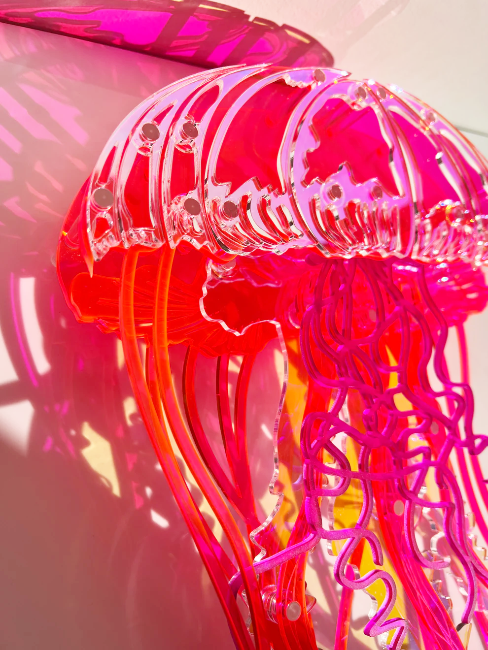 Neon Jellyfish | 3D Wall Sculpture