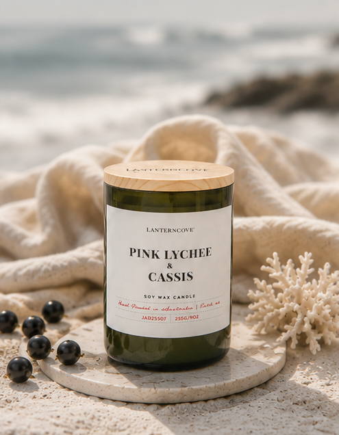 Pink Lychee & Cassis Candle | Jade