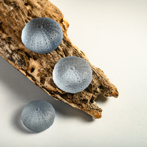 Sea Urchin - Kina | Pale Steel Blue | Hand Cast Glass