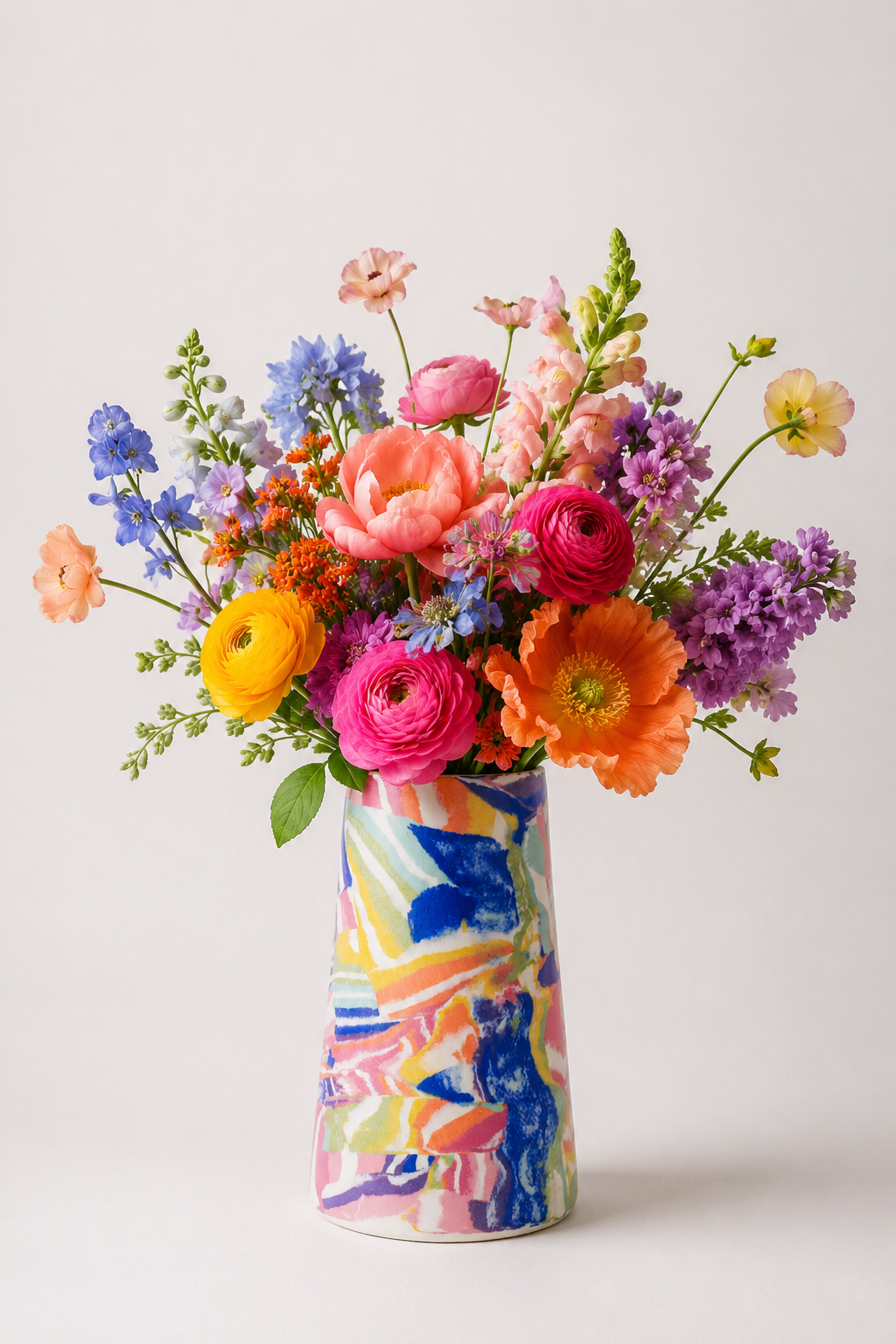 Large Vase | Nerikomi | Mystery Creek Ceramics