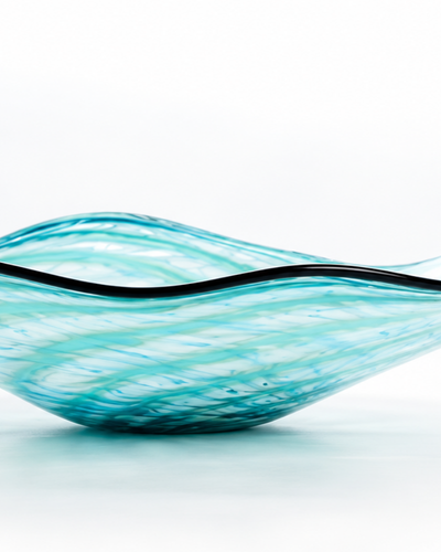 Teal Shell Platter | Glass