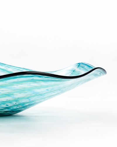 Teal Shell Platter | Glass
