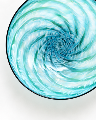 Teal Shell Bowl | Glass
