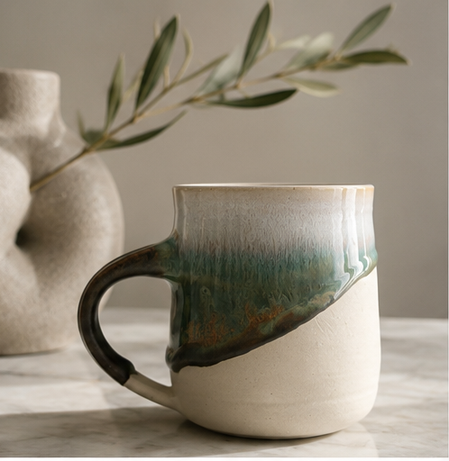 Sea foam | XL Ceramic Mug | Peter Black